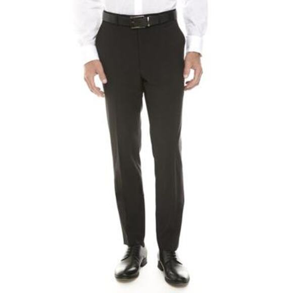 NWT Calvin Klein Men's Skinny-Fit Infinite Stretch Suit Pants, Black-33Wx32LUS - Picture 1 of 1